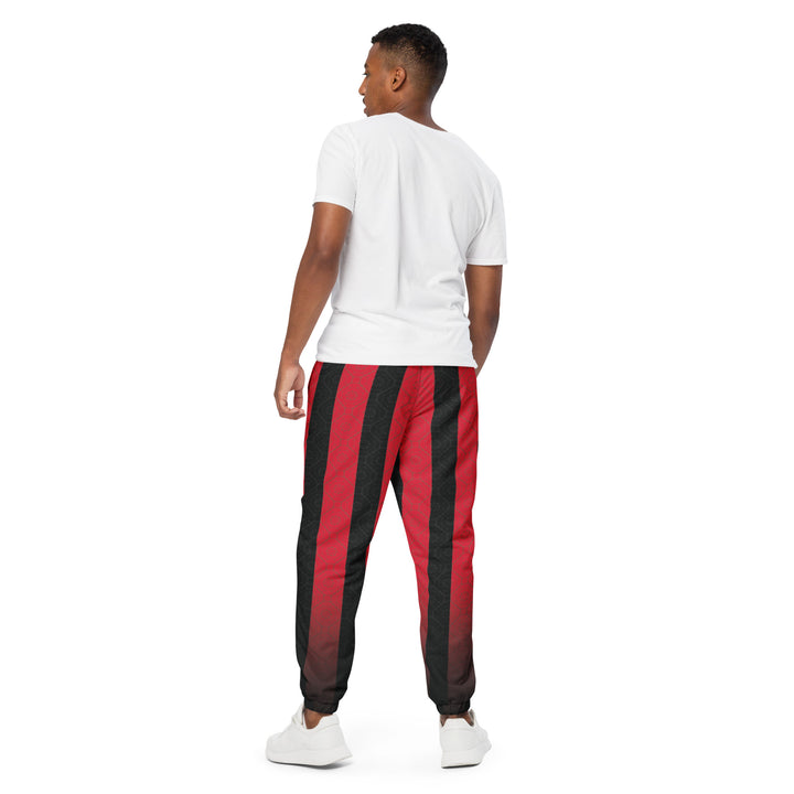 Unisex Track Pants - Black-Red Pillar