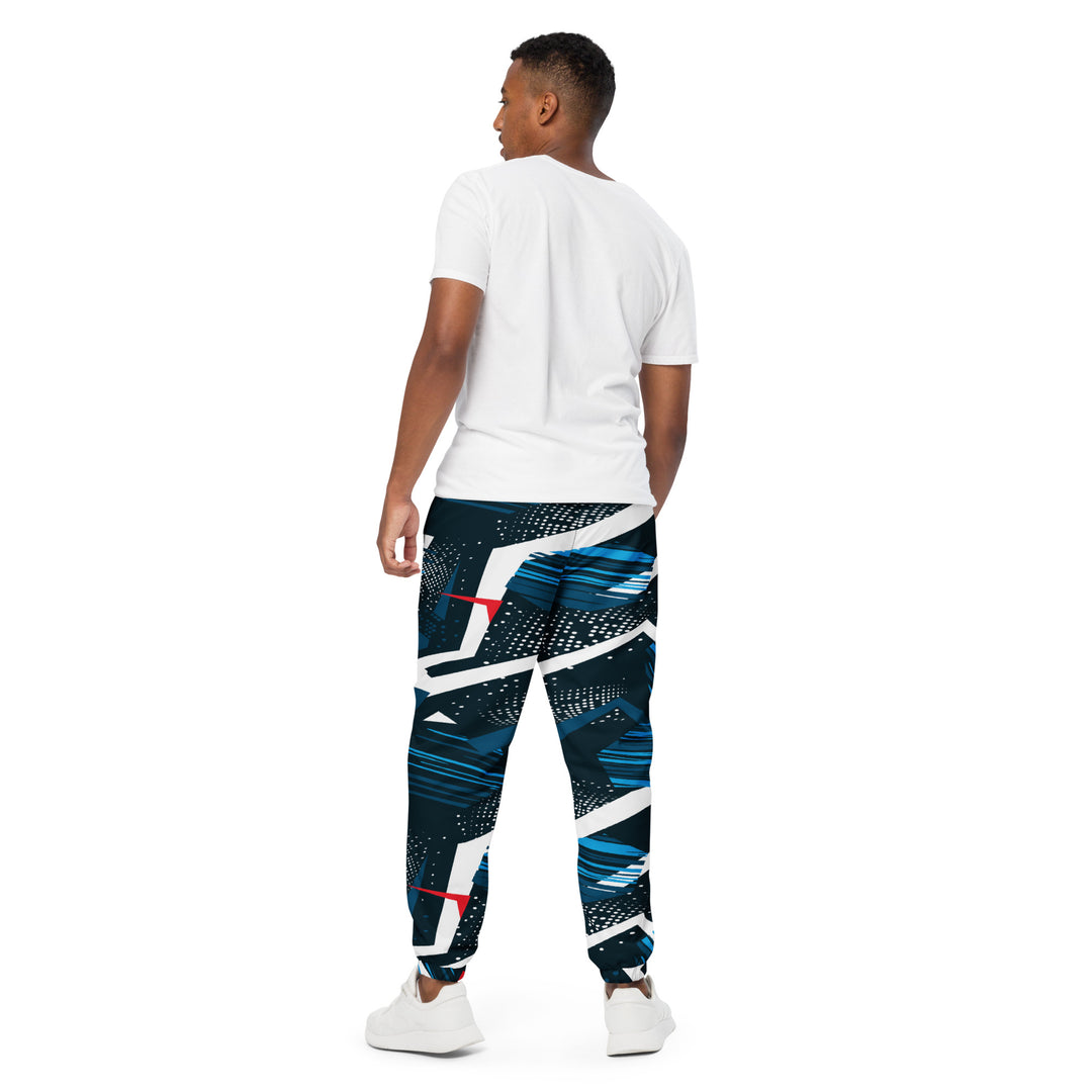 Unisex Track Pants - Black-Blue Storm