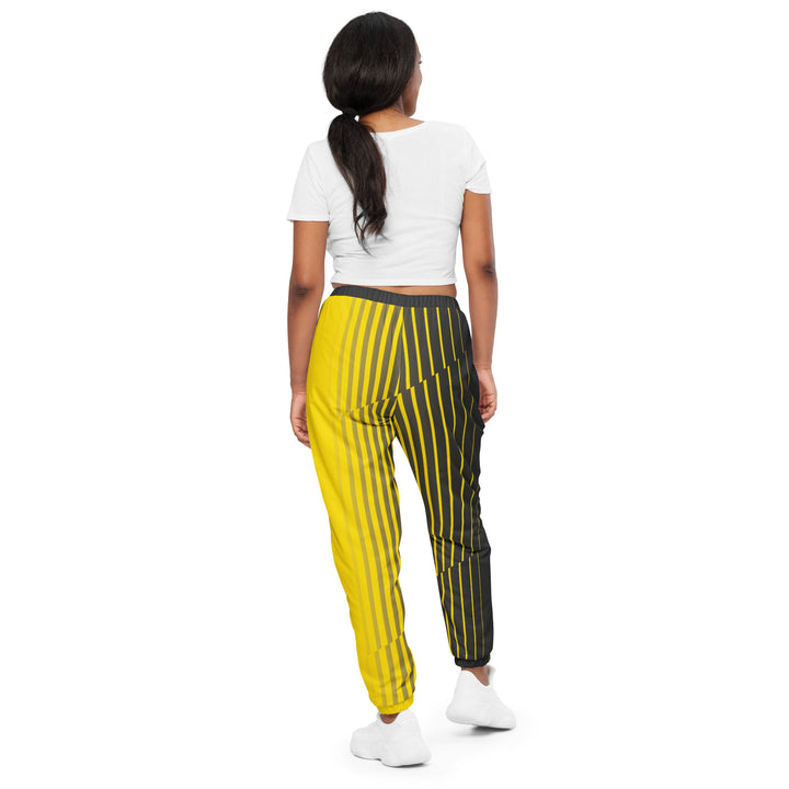 Unisex Track Pants - Black-Yellow Fade