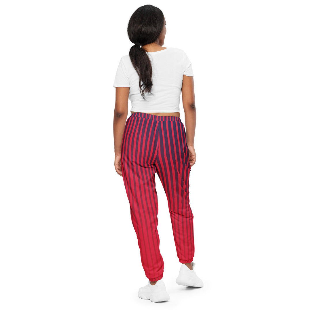 Unisex Track Pants - Red-Blue Stripes