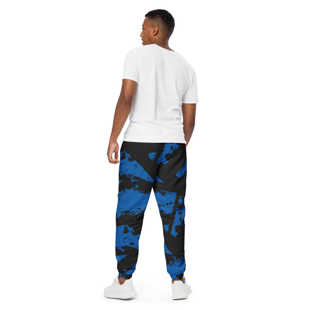 Unisex Track Pants - Blue-Black Stains