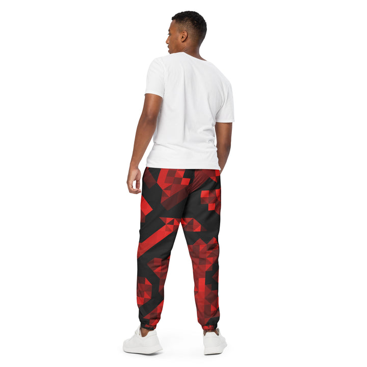 Unisex Track Pants - Red-Black Diamond