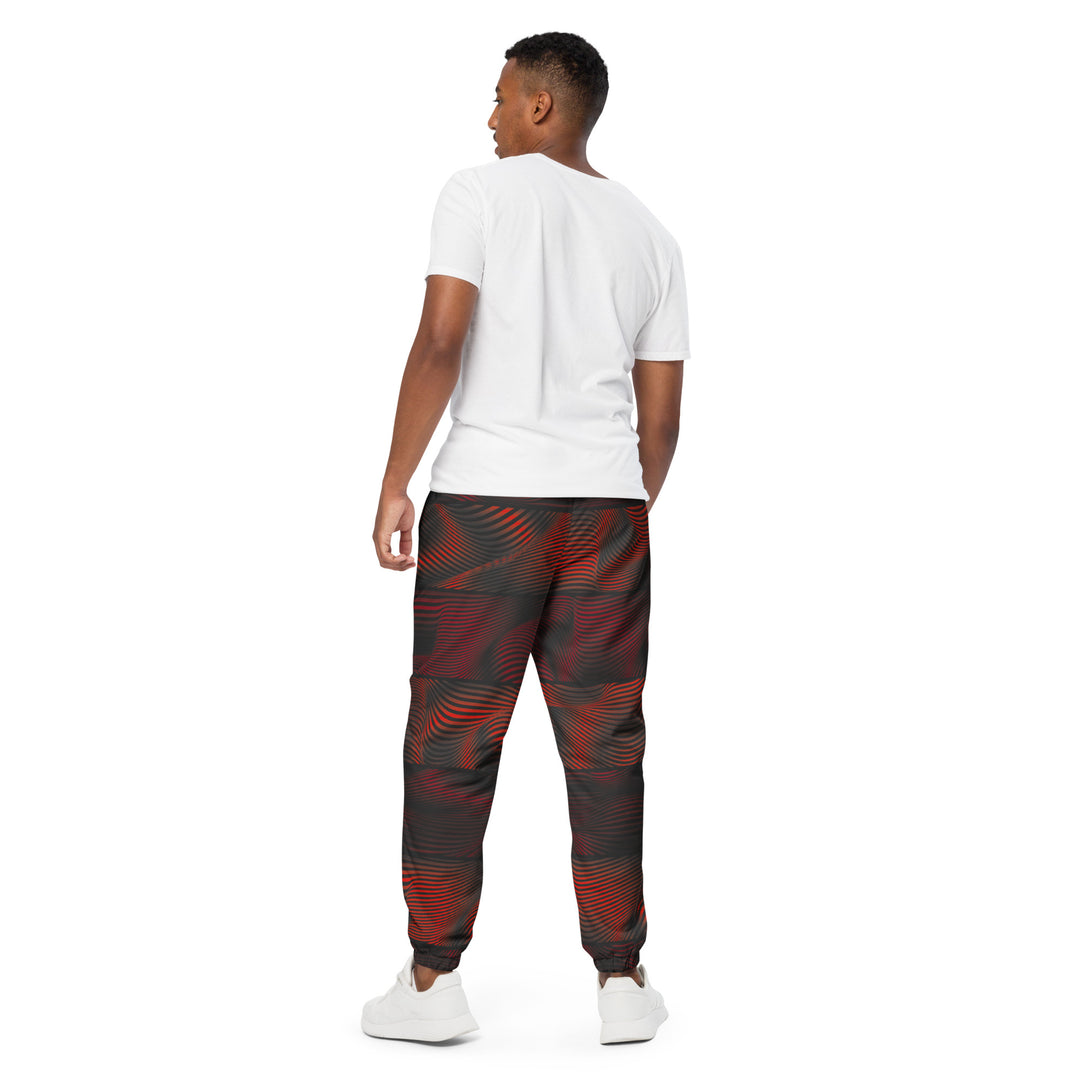 Unisex Track Pants - Black-Red Illusion