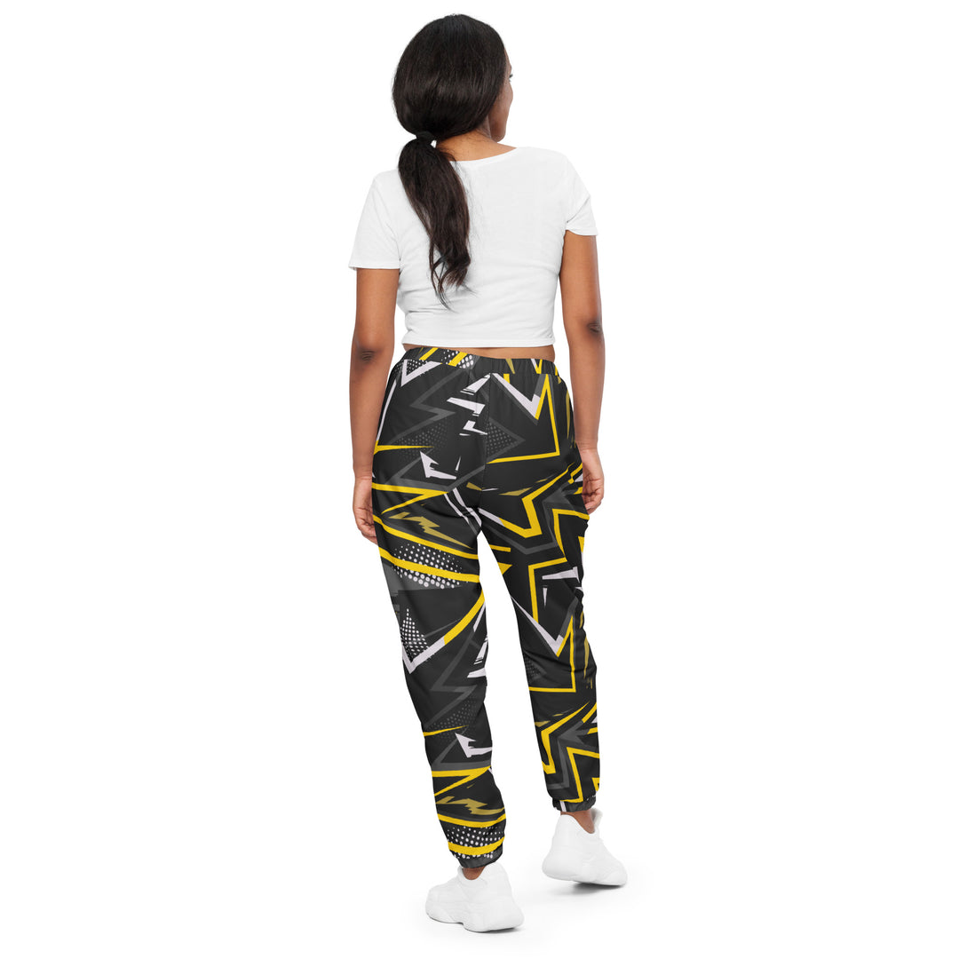 Unisex Track Pants - Black-Yellow Tension