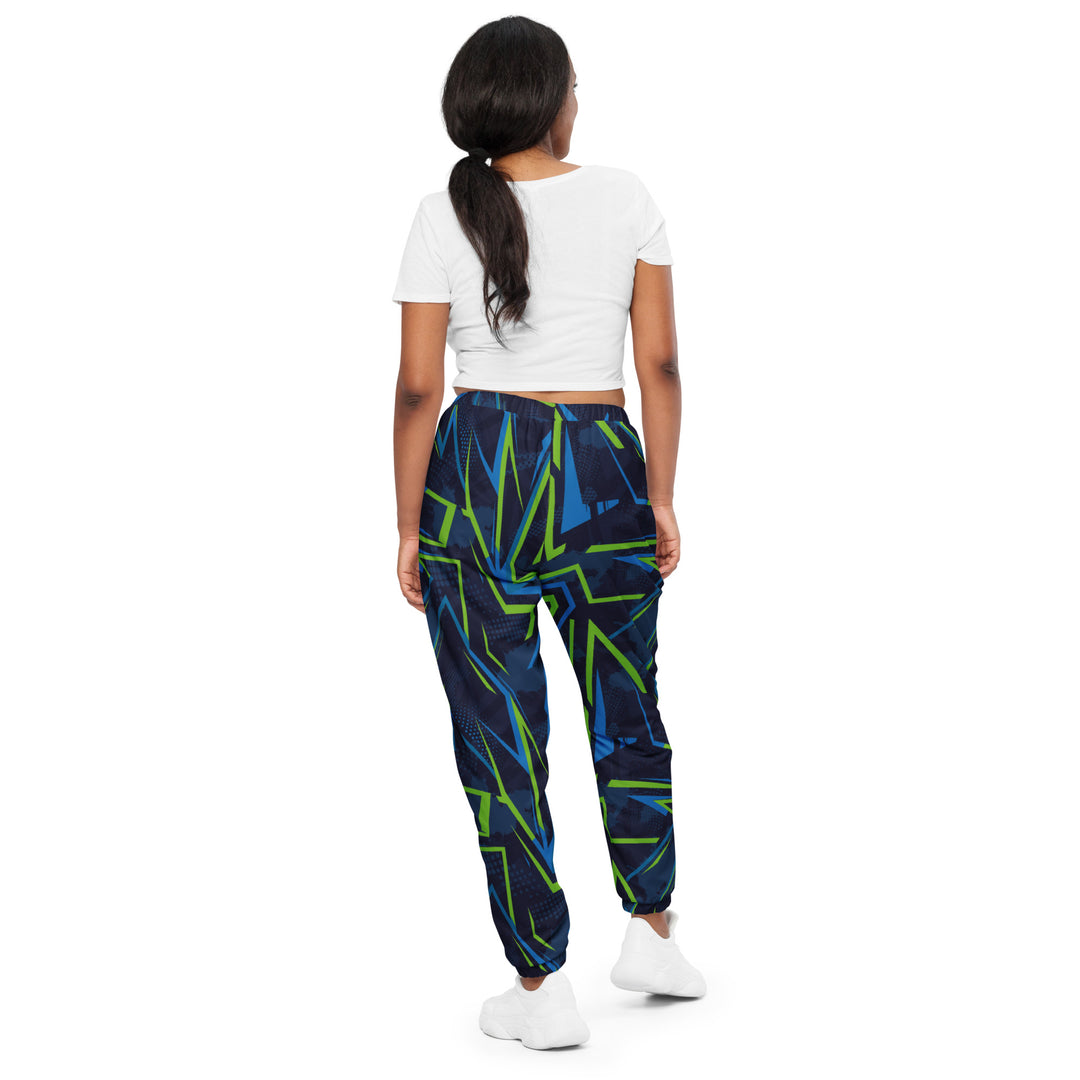 Unisex Track Pants - Green-Blue Tension