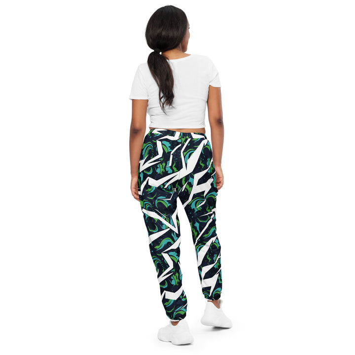 Unisex Track Pants - Black-Green Comic