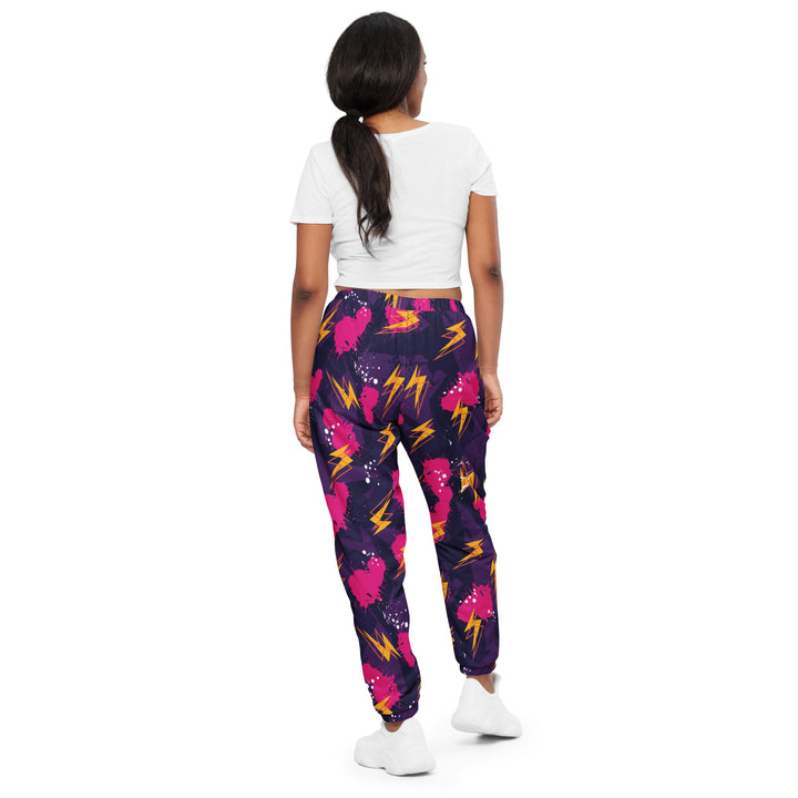 Unisex Track Pants - Pink-Orange Flash