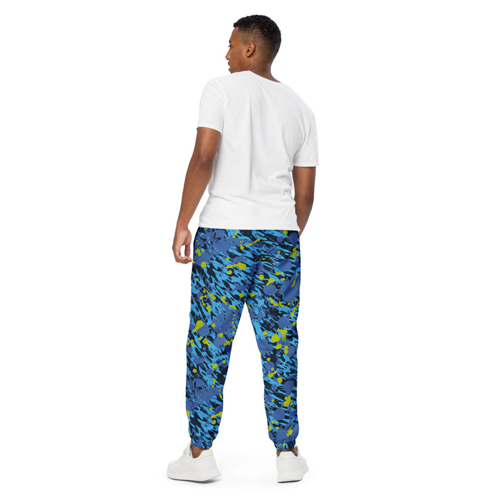 Unisex Track Pants - Blue-Green Flower