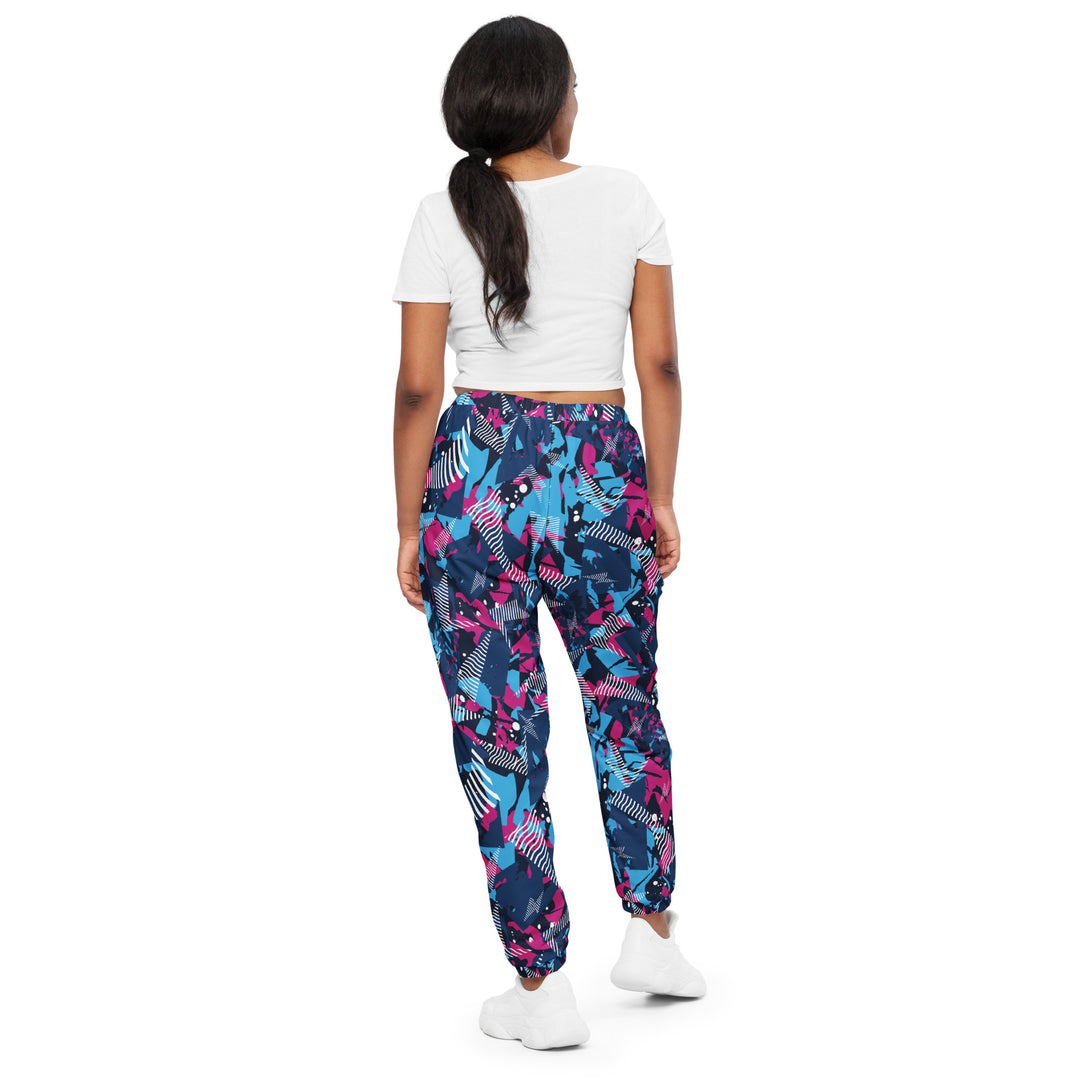 Unisex Track Pants - Blue-Pink Distortion