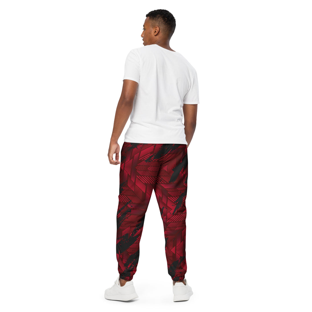 Unisex Track Pants - Red-Black Tank