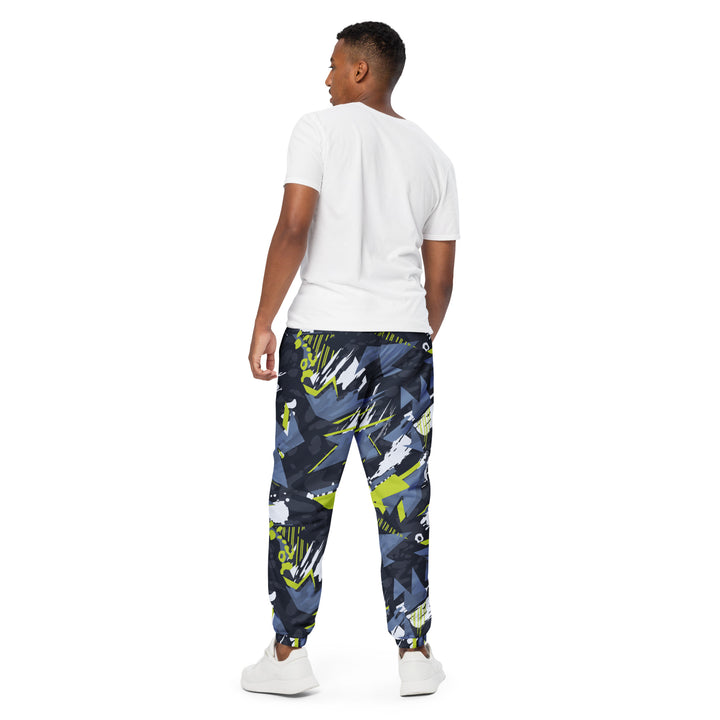 Unisex Track Pants - Black-Green Confusion