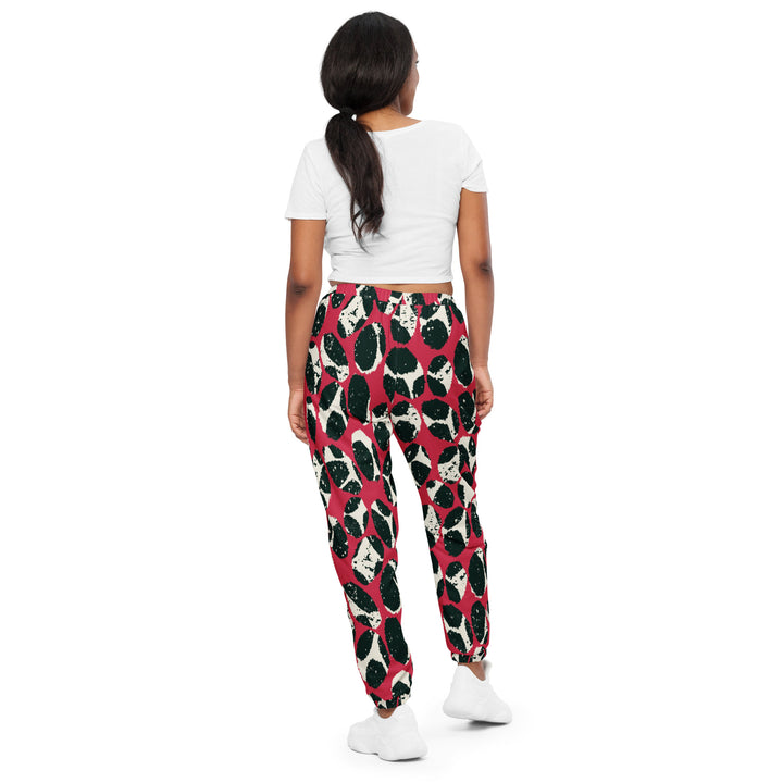 Unisex Track Pants - Red-Black Nest