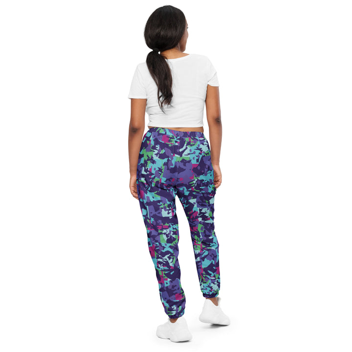 Unisex Track Pants - Purple-Blue Shred