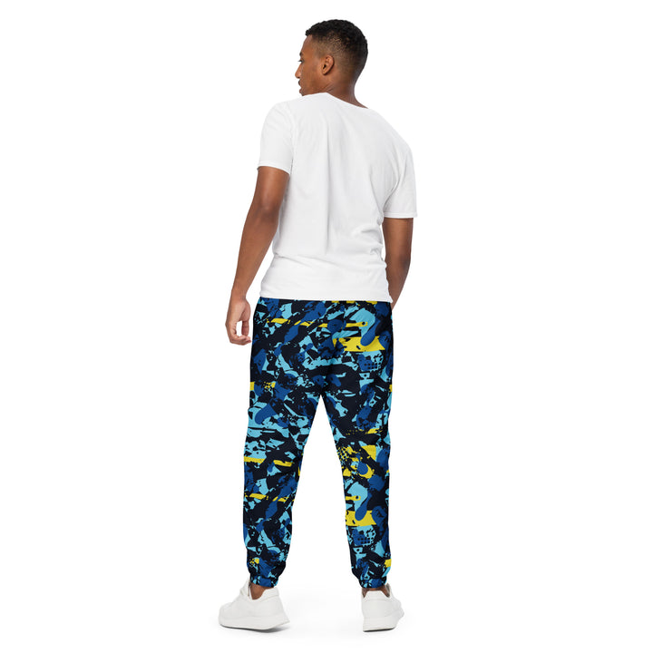 Unisex Track Pants - Blue-Yellow Criss