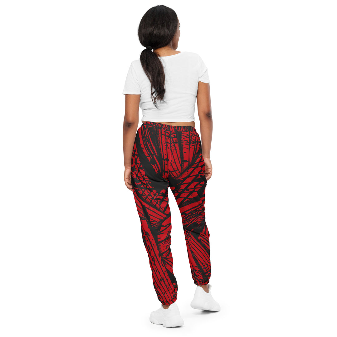 Unisex Track Pants - Red-Black Lighting