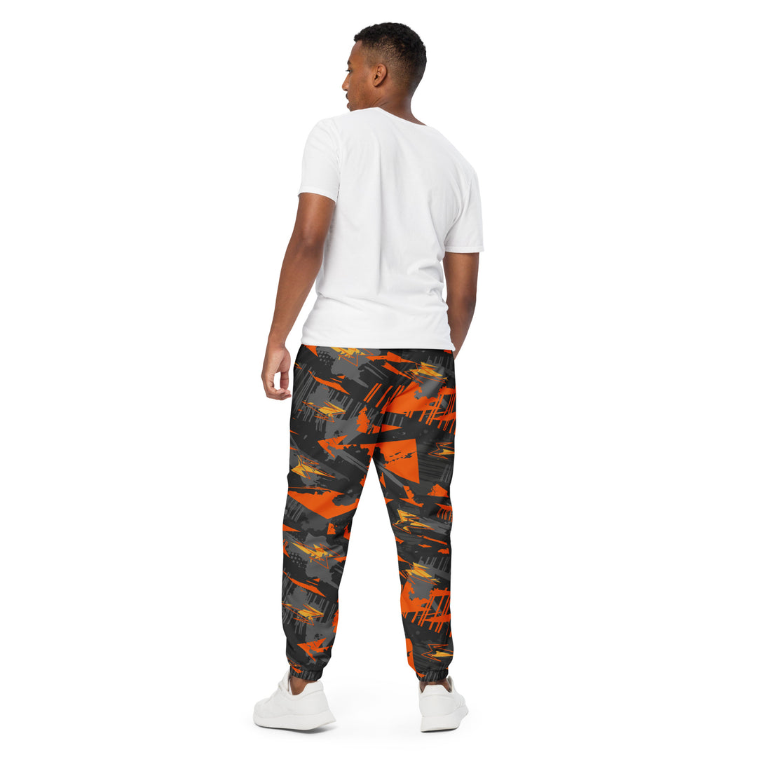 Unisex Track Pants - Black-Orange Spark