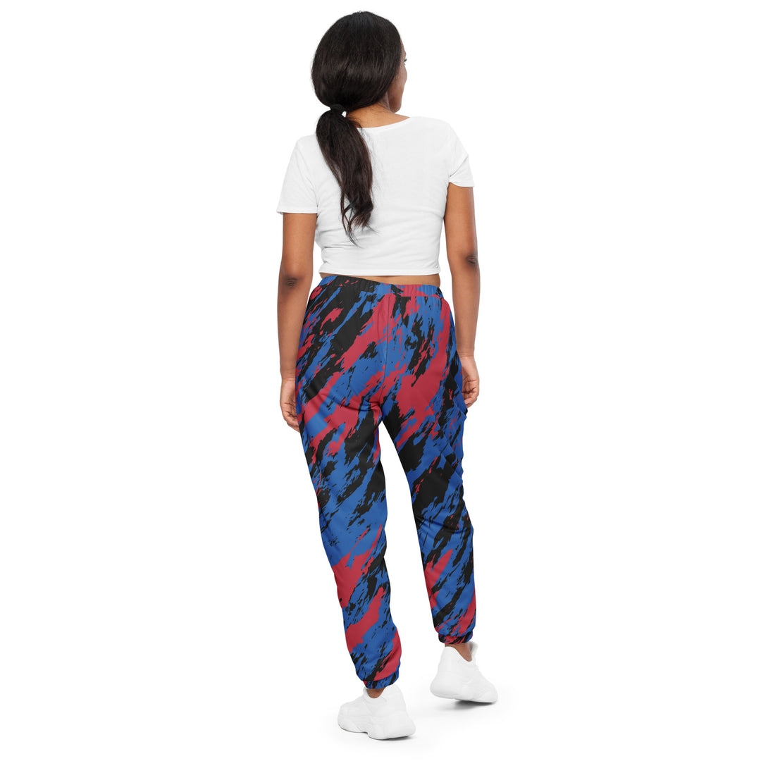 Unisex Track Pants - Black-Blue Wind