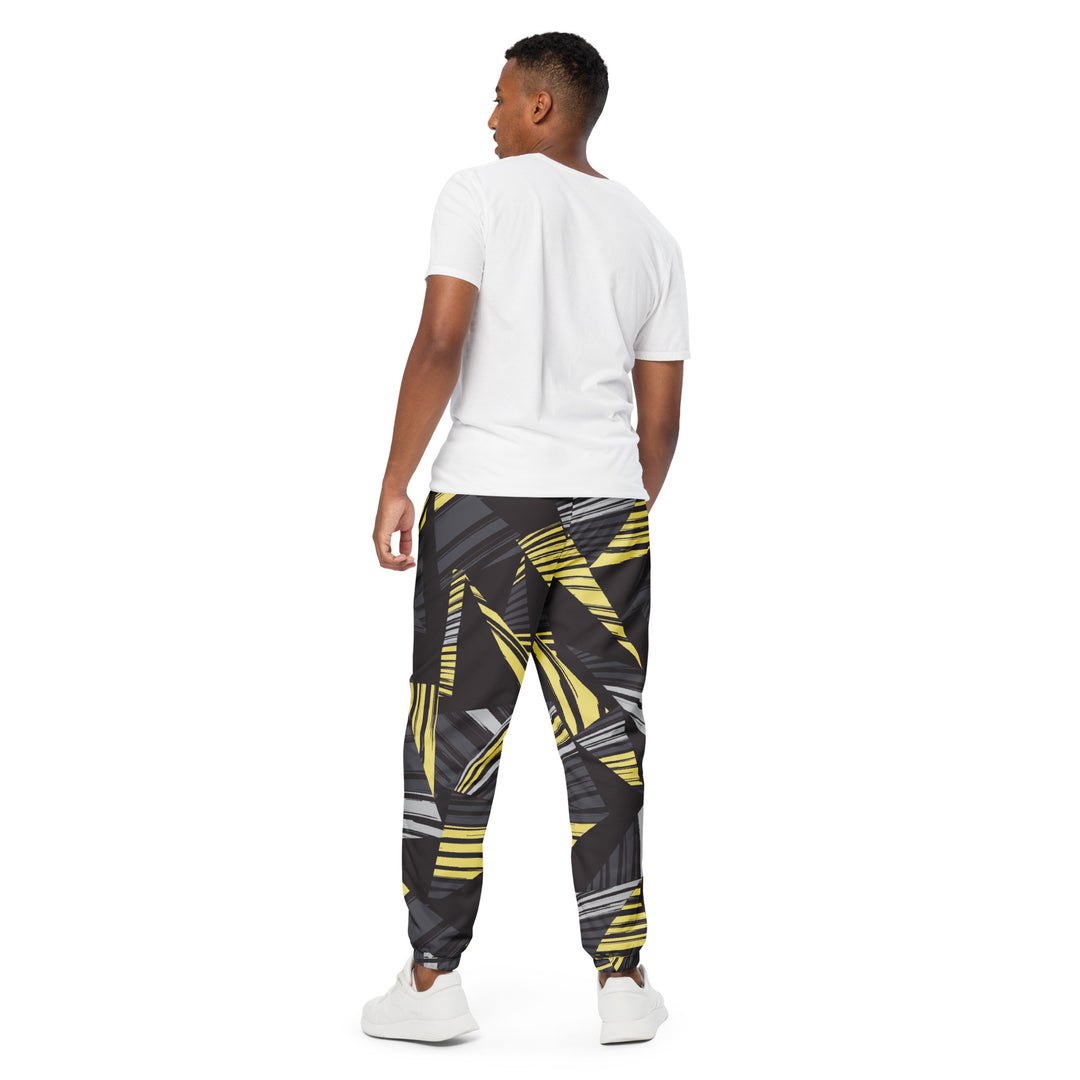 Unisex Track Pants - Black-Yellow Chaos