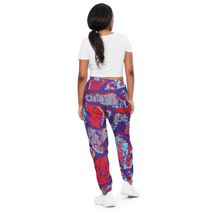 Unisex Track Pants - Purple-Red Cell