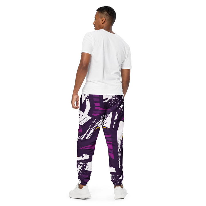 Unisex Track Pants - White-Purple Thrive