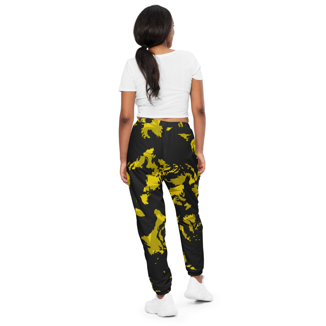 Unisex Track Pants - Black-Yellow Fighter