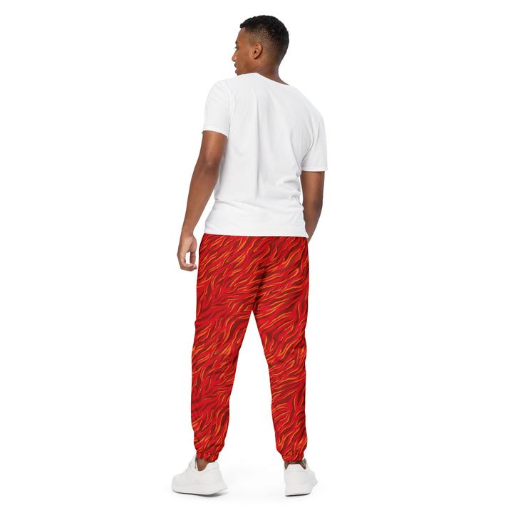 Unisex Track Pants - Red Fire