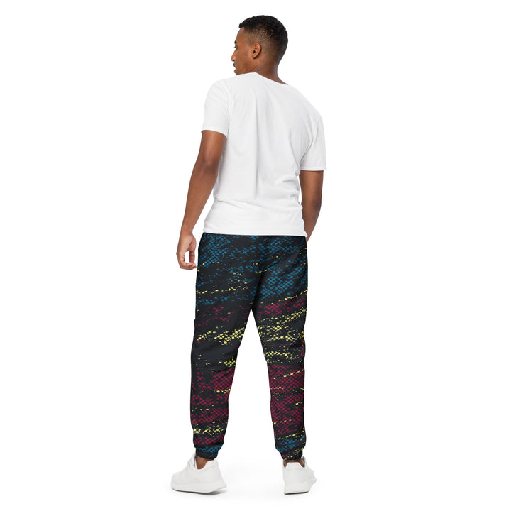 Unisex Track Pants - Red-Blue Chalk