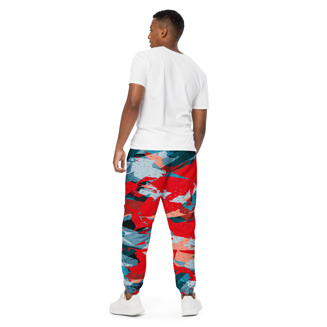 Unisex Track Pants - Red-Blue Shred