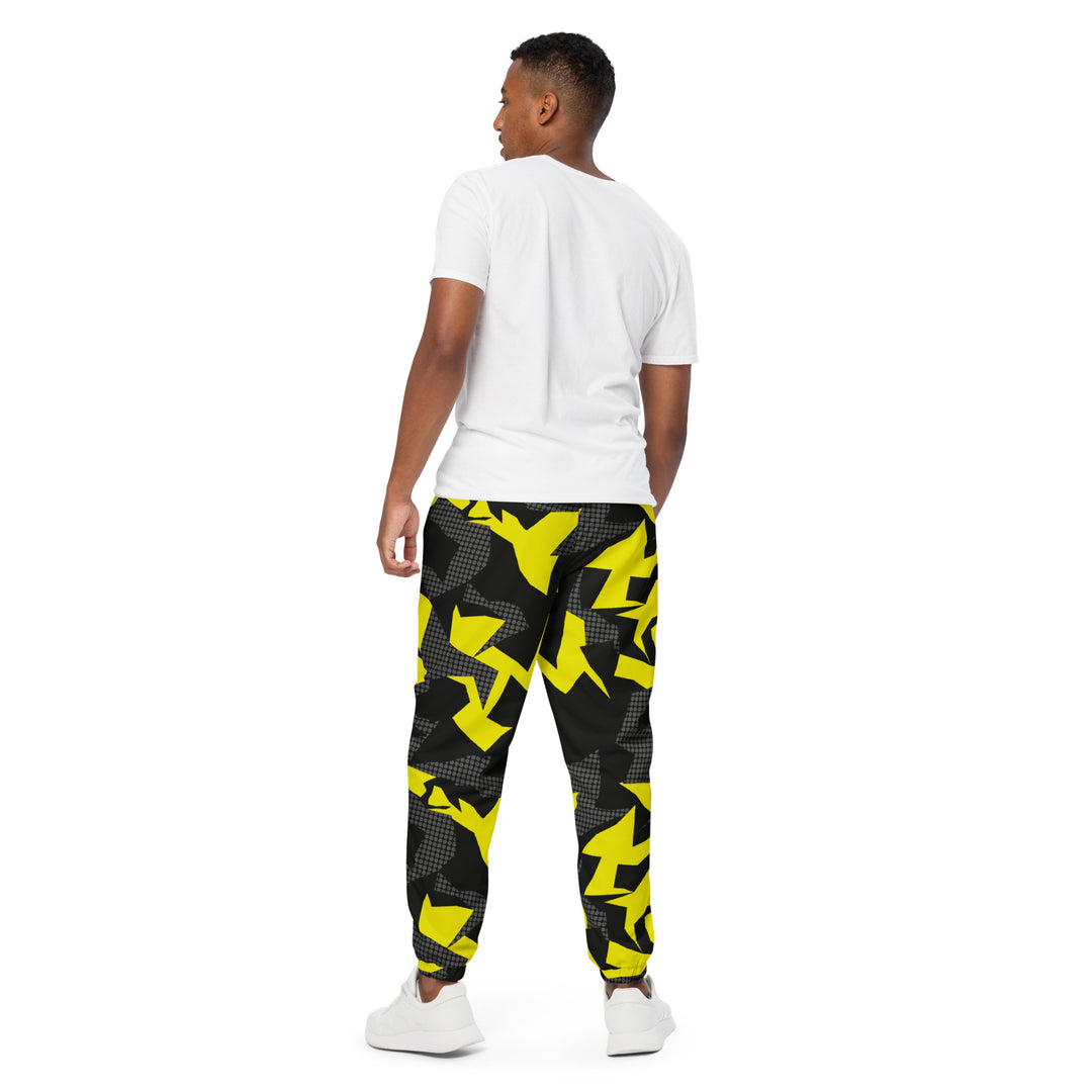 Unisex Track Pants - Black-Yellow Font