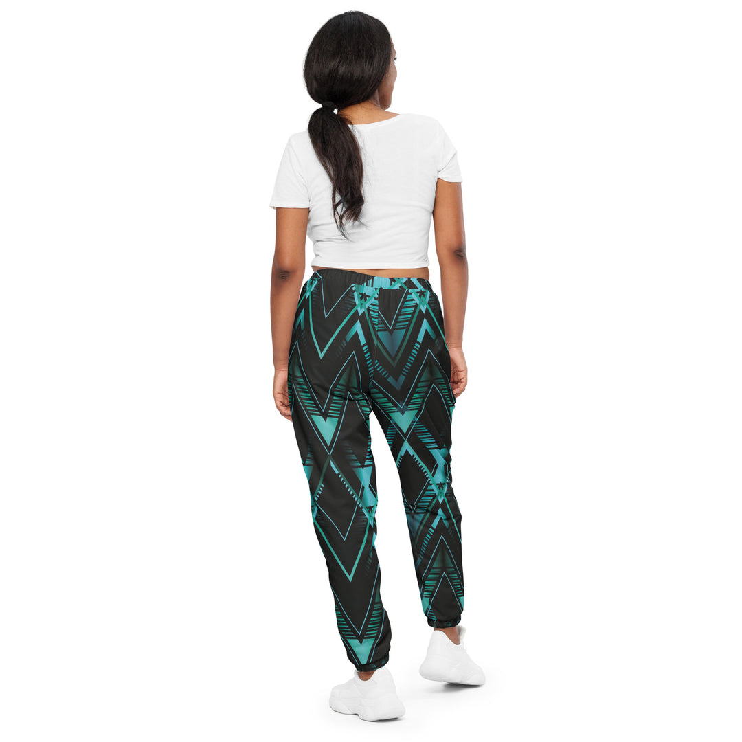 Unisex Track Pants - Black-Turquoise Ultimate