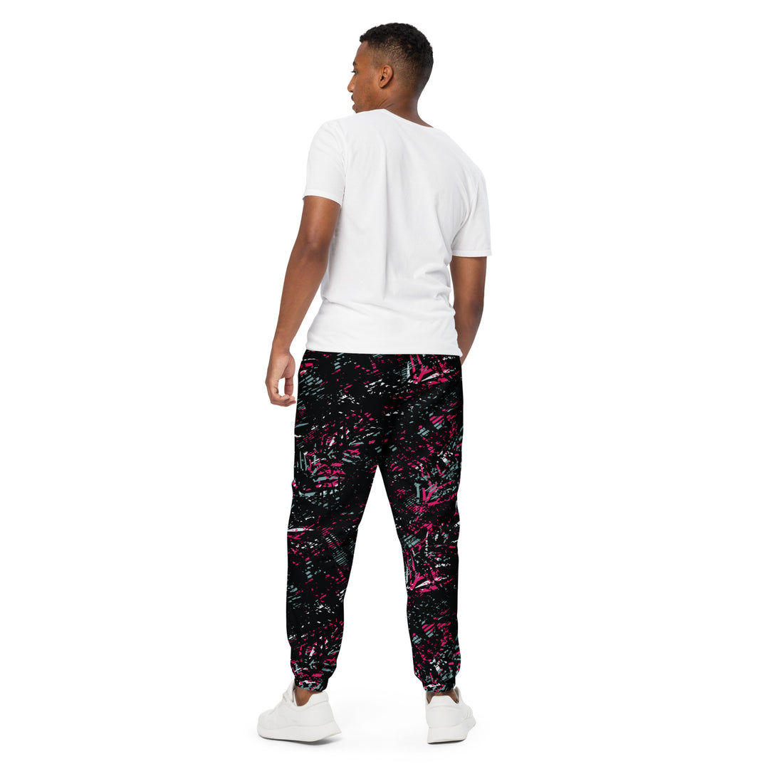 Unisex Track Pants - Black-Pink Spark