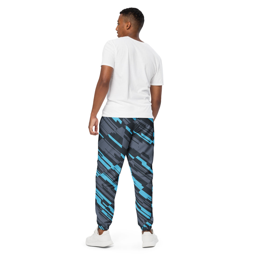 Unisex Track Pants - Grey-Blue Skew