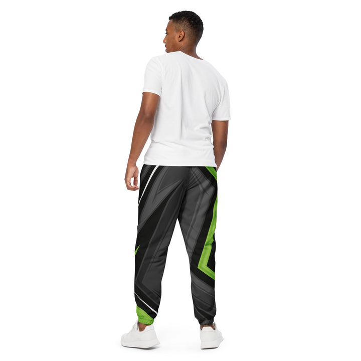 Unisex Track Pants - Black-Green Edge