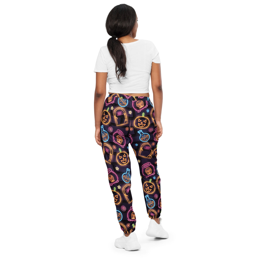 Unisex Track Pants - Purple-Orange Halloween