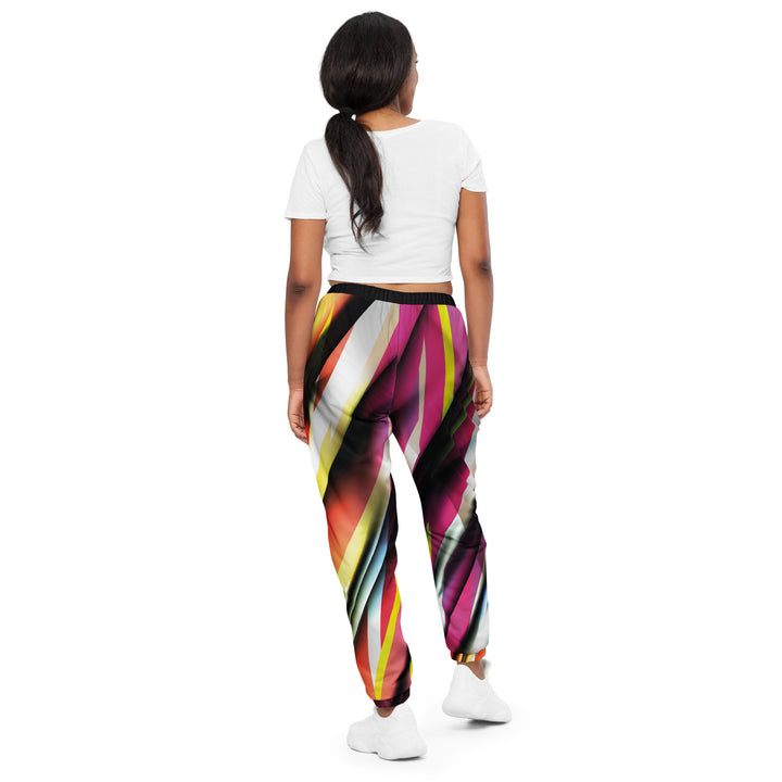 Unisex Track Pants - Black-Pink Channel