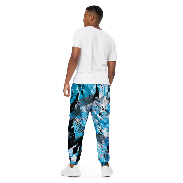 Unisex Track Pants - Black-Blue Fragment