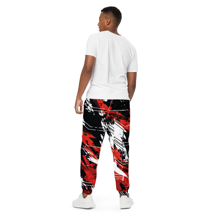 Unisex Track Pants - Black-Red Future