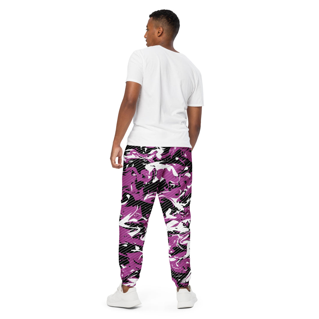 Unisex Track Pants - Purple-Black Chaos