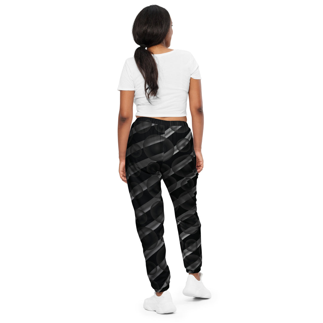 Unisex Track Pants - Black-Grey Bubble