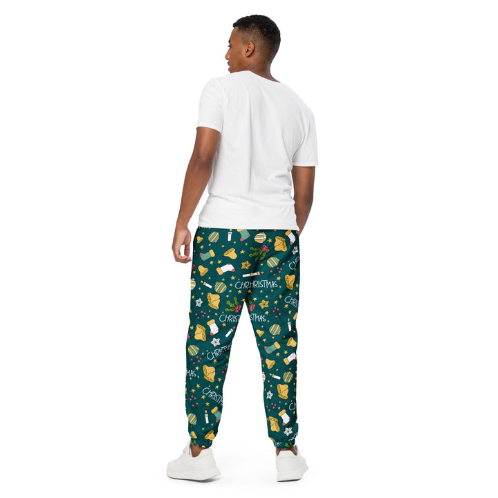 Unisex Track Pants - Green Christmas