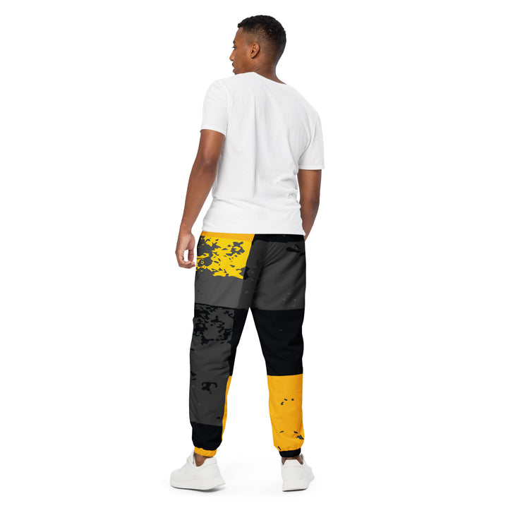 Unisex Track Pants - Black-Yellow Frame