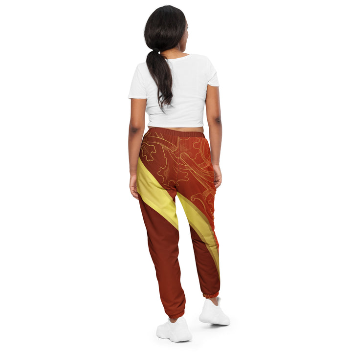 Unisex Track Pants - Red-Yellow Elegant