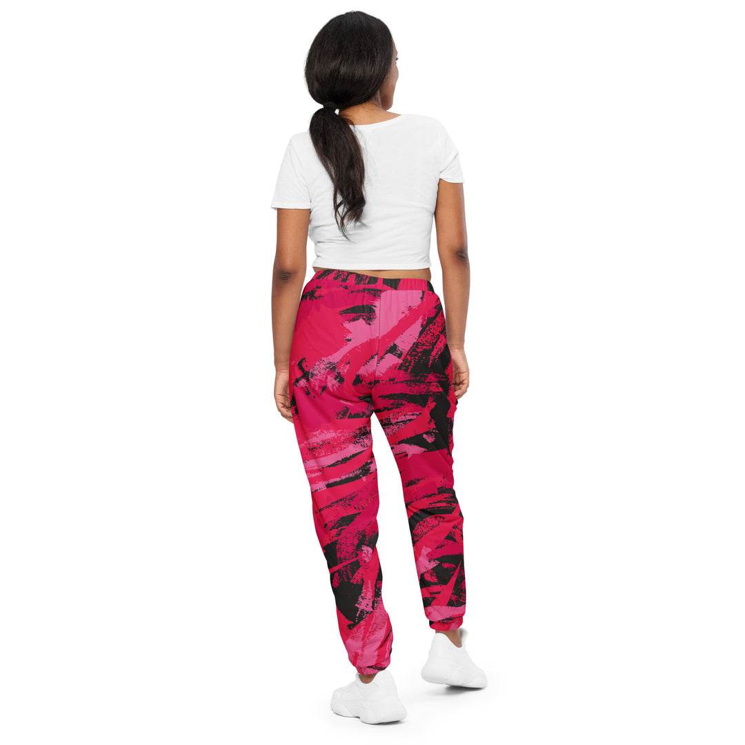 Unisex Track Pants - Pink-Black Chalk