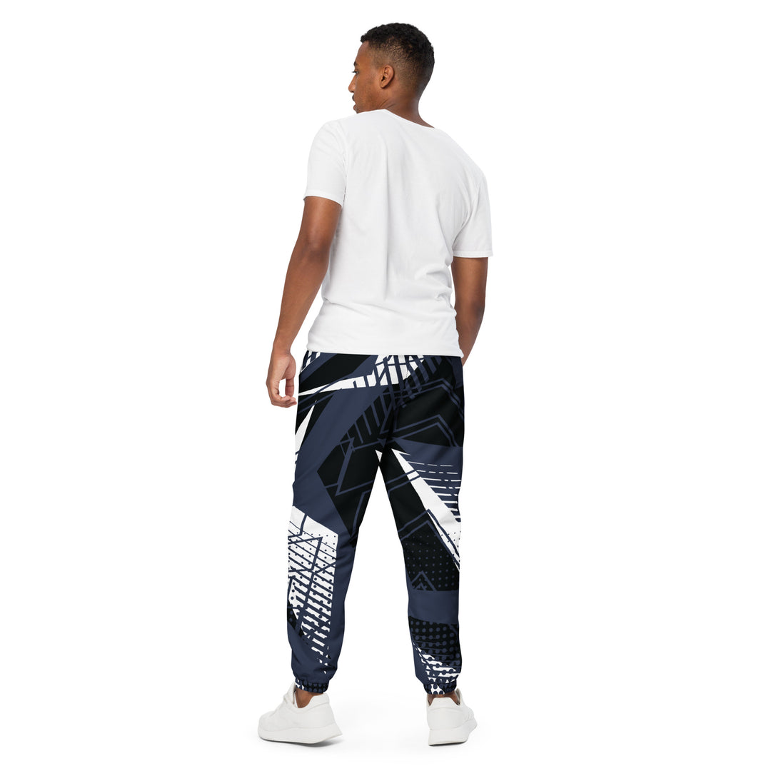 Unisex Track Pants - Black-White Track