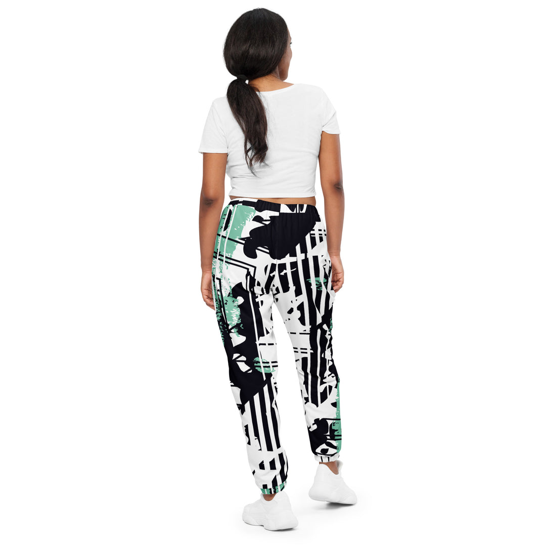 Unisex Track Pants - White-Black Track