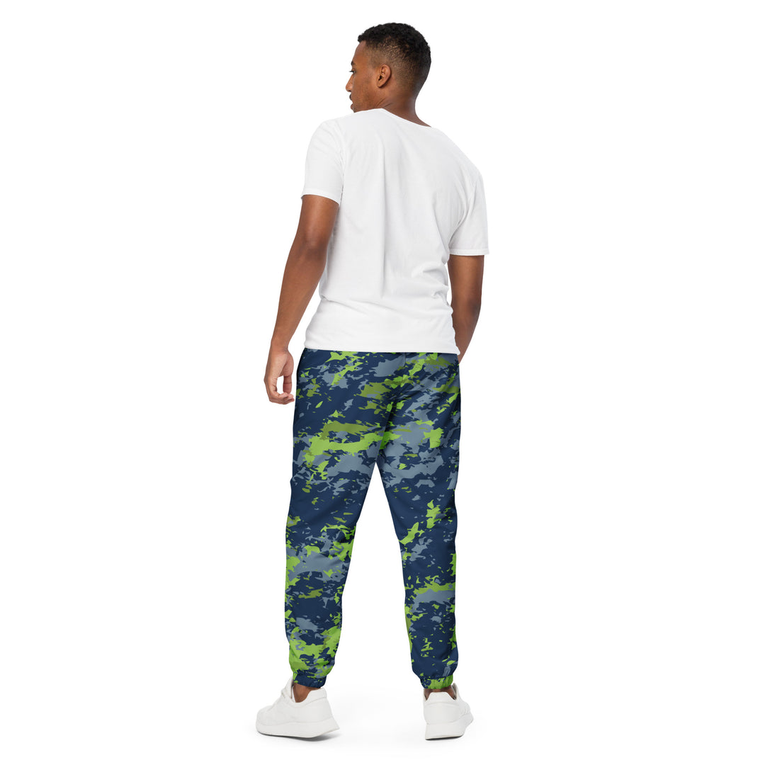 Unisex Track Pants - Black-Green Spark