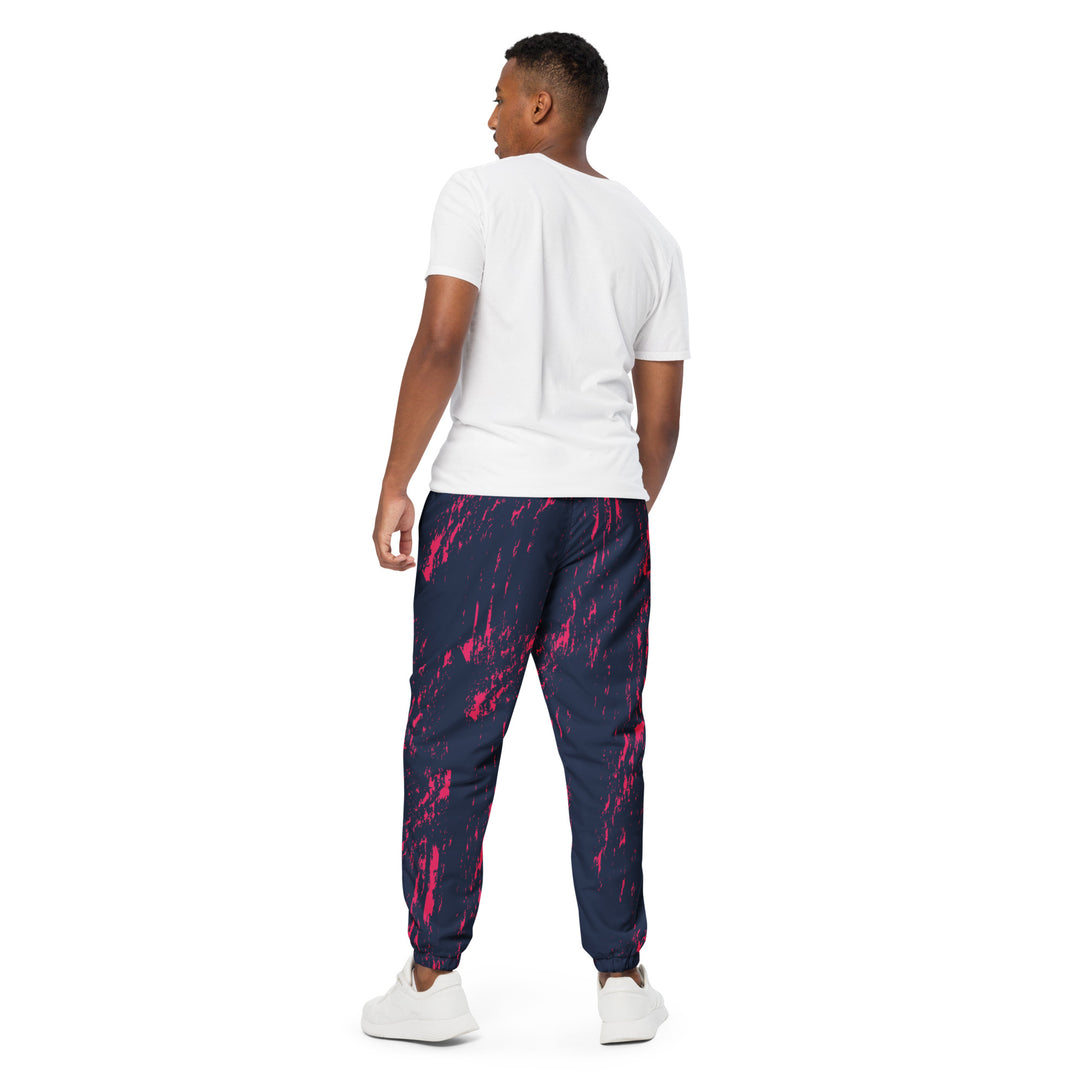 Unisex Track Pants - Blue-Pink Ash