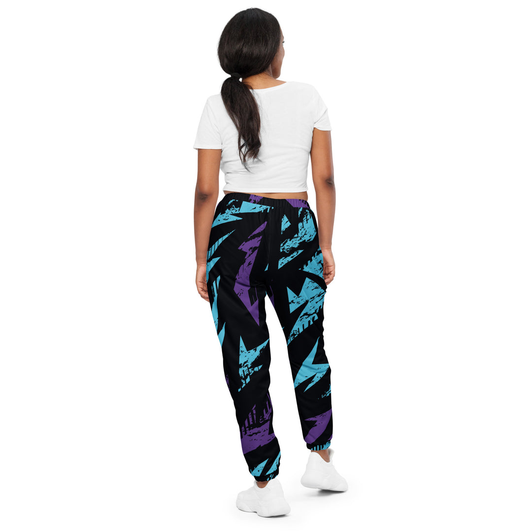 Unisex Track Pants - Blue-Purple Split