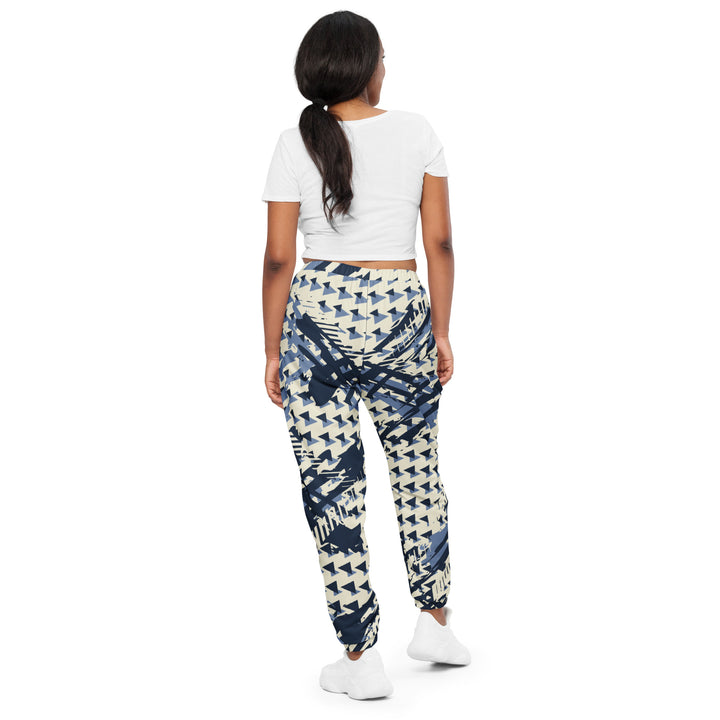 Unisex Track Pants - Blue-Beige Arrow