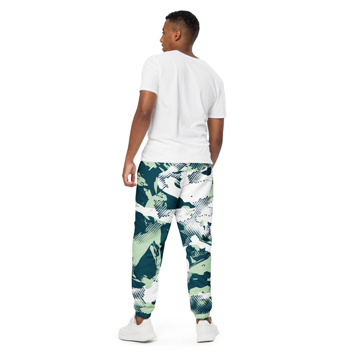 Unisex Track Pants - Green-White Scene